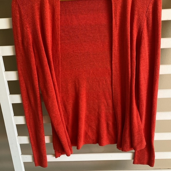 Eileen Fisher 100% Linen Bright Red Cardigan Size XS - Picture 11 of 11